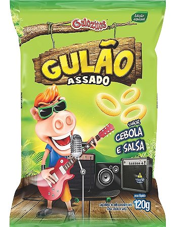 Salgadinho Laminado Gulao Cebola E Salsa - Embalagem 10X120 GR - Preço Unitário R$3,12