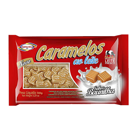 Caramelo Santa Rita Leite - Embalagem 1X588 GR