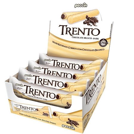 Chocolate Trento Peccin Choc Branco - Dark - Embalagem 16X32 GR - Preço Unitário R$1,81