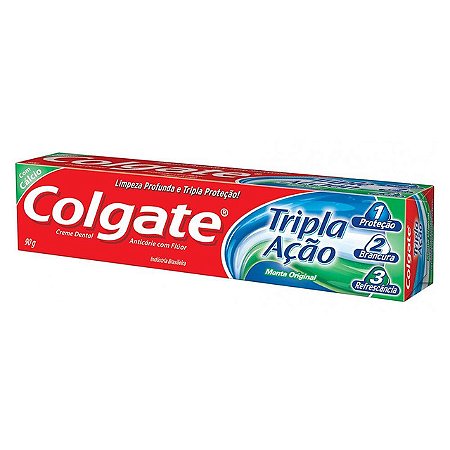 Creme Dental Colgate Tripla Acao - Embalagem 12X90 GR - Preço Unitário R$4,7
