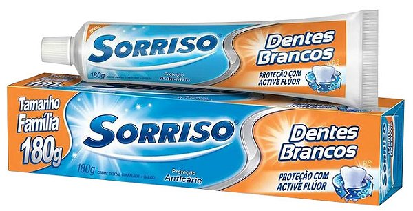 Creme Dental Sorriso Dentes Brancos - Embalagem 12X180 GR - Preço Unitário R$6,39