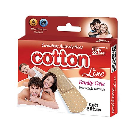 Curativo Cotton Line Family Care Bege - Embalagem 1X35 UN