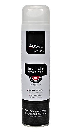 Desodorante Aerossol Above Feminino Invisible - Embalagem 1X150 ML