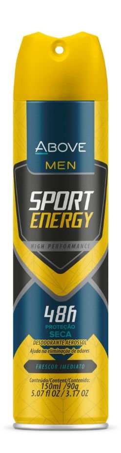 Desodorante Aerossol Above Masculino Sport Energy - Embalagem 1X150 ML