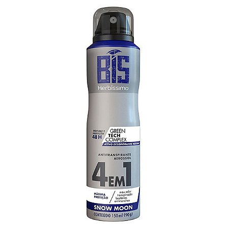 Desodorante Aerossol Herbissimo Bis Snow Moon - Embalagem 1X150 ML