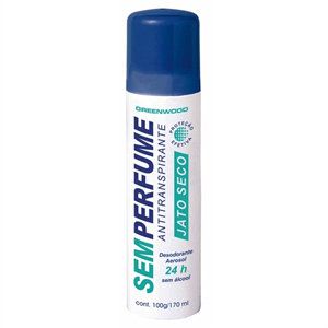 Desodorante Aerosol Sem Perfume Green Wood Jato Seco - Embalagem 1X170 ML