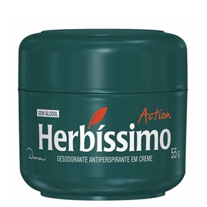 Desodorante Creme Herbissimo Hidra Action - Embalagem 12X55 GR - Preço Unitário R$5,01
