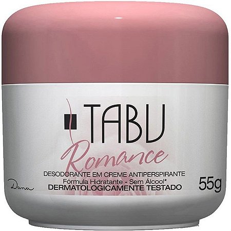 Desodorante Creme Tabu Romance - Embalagem 12X55 GR - Preço Unitário R$4,9