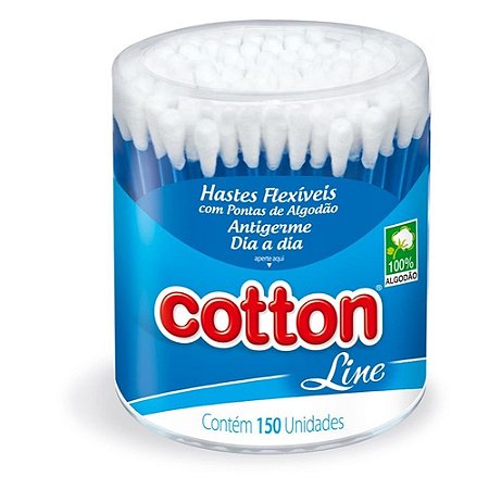 Hastes Flexiveis Cotton Line Pote - Embalagem 1X150 UN