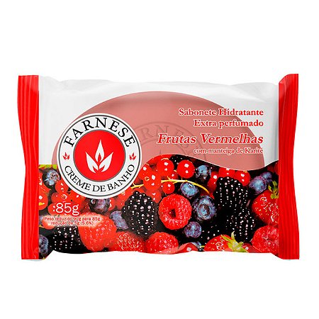 Sabonete Farnese Hidratante Frutas Vermelhas - Embalagem 12X85 GR - Preço Unitário R$1,79