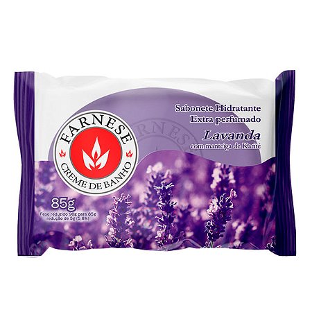 Sabonete Farnese Hidratante Lavanda - Embalagem 12X85 GR - Preço Unitário R$1,79