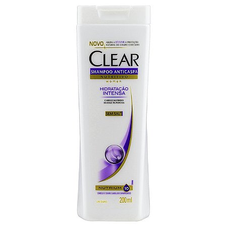 Shampoo Clear Anticaspa Hidrataçao Intensa - Embalagem 1X200 ML