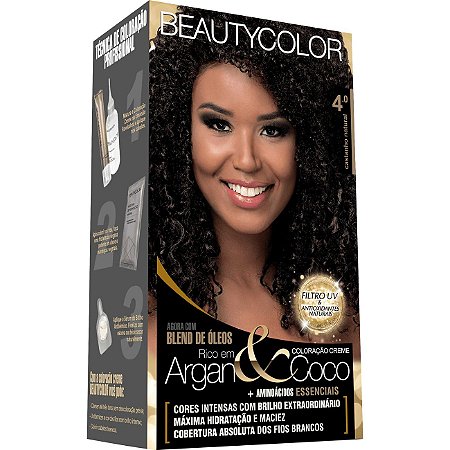 Tintura Para Cabelo Beauty Color 4.0 Castanho Natural - Embalagem 1X1 UN