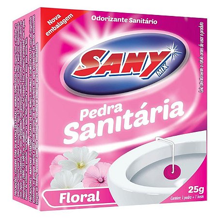 Desinfetante Sanitario Sanymix Pedra Sortido - Embalagem 12X25 GR - Preço Unitário R$1,21