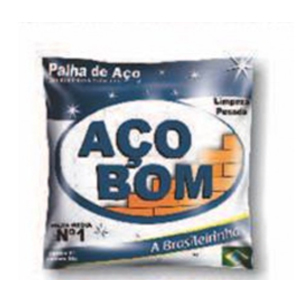 Palha De Aco Aco Bom N°1 - Embalagem 20X1 UN - Preço Unitário R$1,01