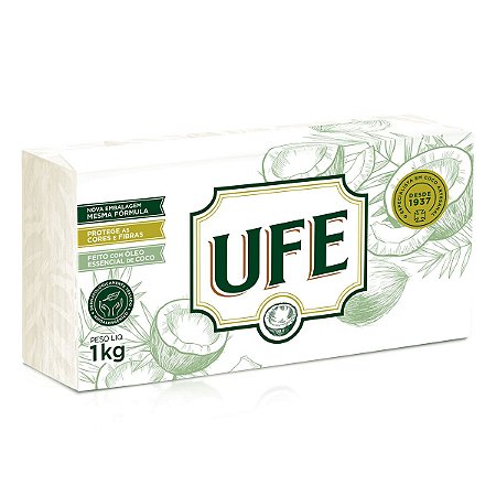 Sabao Em Barra Coco Ufe Com 5 Unidades - Embalagem 50X200 GR - Preço Unitário R$4,06