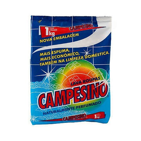 Sabao Em Po Campesino Azul Sache - Embalagem 20X1 KG - Preço Unitário R$5,33