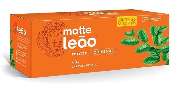 Cha Leao Mate Natural - Embalagem 10X25 UN - Preço Unitário R$4,95