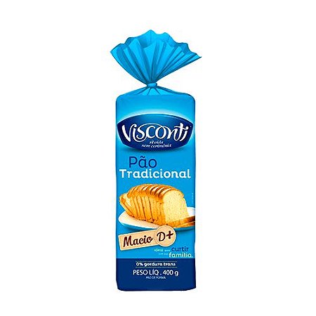 Pao Forma Visconti Tradicional - Embalagem 10X400 GR - Preço Unitário R$5,39