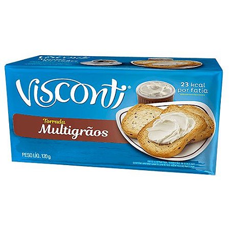 Torrada Visconti Multigraos - Embalagem 32X120 GR - Preço Unitário R$3,49