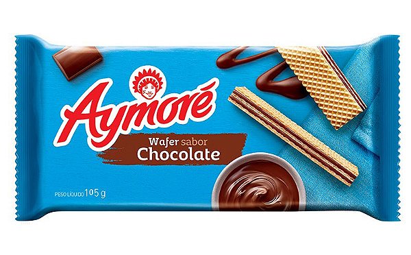 Biscoito Wafer Aymore Chocolate - Embalagem 48X105 GR - Preço Unitário R$3,02