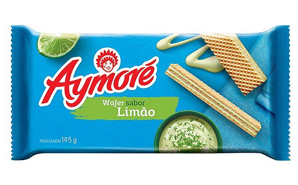 Biscoito Wafer Aymore Limao - Embalagem 48X105 GR - Preço Unitário R$3,02