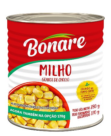 Milho Verde Lata Goias Verde Bonare - Embalagem 24X170 GR - Preço Unitário R$3,75