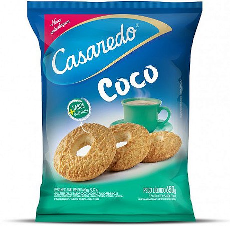 Biscoito Casaredo Rosquinha Coco - Embalagem 16X600 GR - Preço Unitário R$7,12