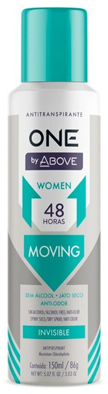 Desodorante Aerossol Above One By 48h Feminino Moving - Embalagem 1X150 ML