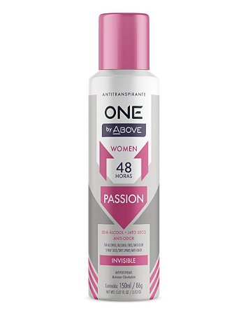 Desodorante Aerossol Above One By 48h Feminino Passion - Embalagem 1X150 ML