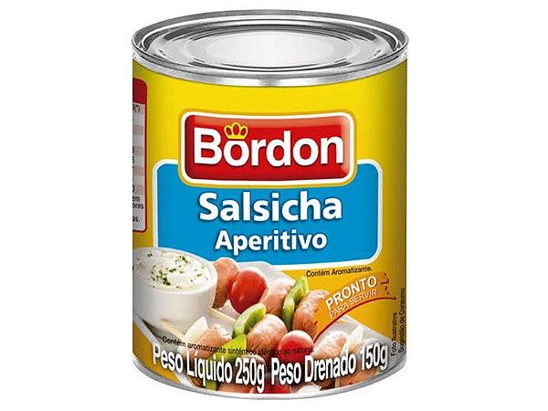Salsicha Bordon Aperitivo - Embalagem 24X150 GR - Preço Unitário R$5,92