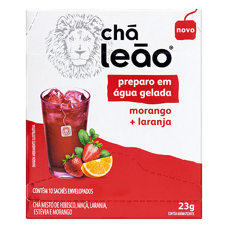 Cha Leao Morango E Laranja - Embalagem 1X10 UN