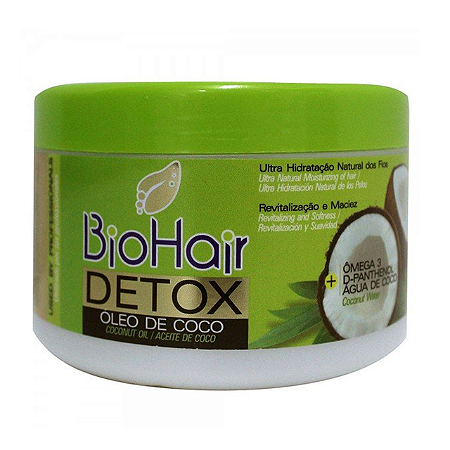 Creme De Cabelo Mascara Biohair Detox Oleo Coco - Embalagem 1X400 GR
