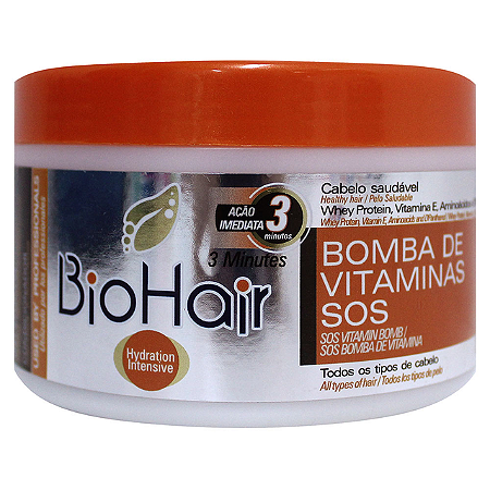 Creme De Cabelo Mascara Biohair Sos Bomba Vitaminas - Embalagem 1X400 GR