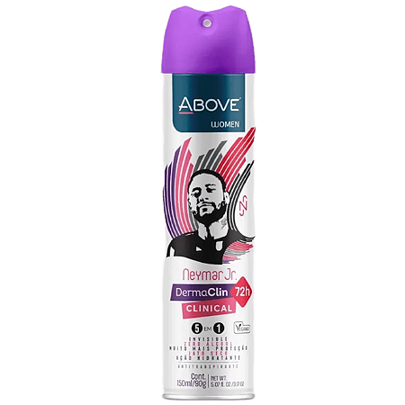 Desodorante Aerossol Above Neymar Dermaclin Women - Embalagem 1X150 ML