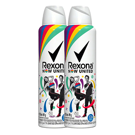 Desodorante Aerossol Rexona Now United - Embalagem 1X90 GR - Real  Distribuidora