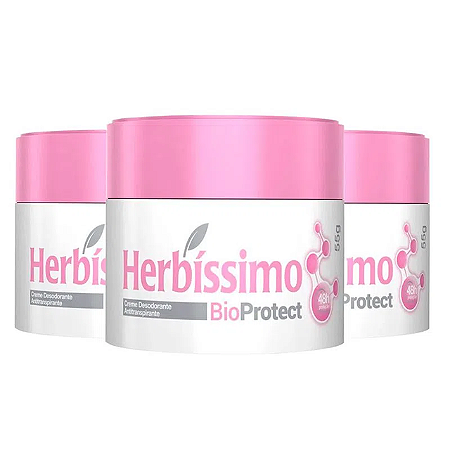 Desodorante Creme Herbal Bio Protect Hibisco - Embalagem 12X55 GR - Preço Unitário R$4,88