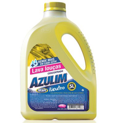 Detergente Liquido Institucional Azulim Neutro 5 Litros - Embalagem 1X5 LT