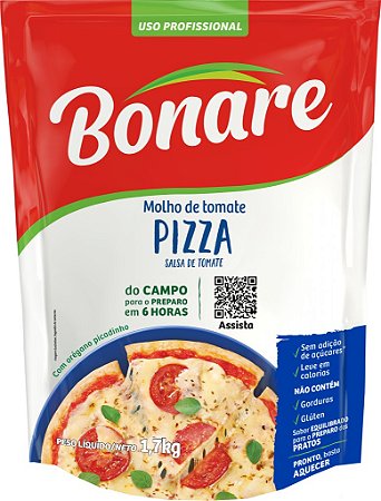 Molho De Tomate Institucional Bonare Pizza Sache - Embalagem 1X1,7 KG