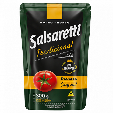 Molho De Tomate Salsaretti Tradicional Sache - Embalagem 36X300 GR - Preço Unitário R$1,68