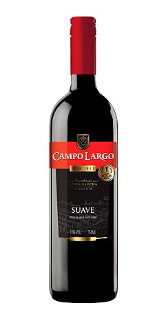 Vinho Campo Largo Tinto Suave  - Embalagem 12X750 ML - Preço Unitário R$15,04