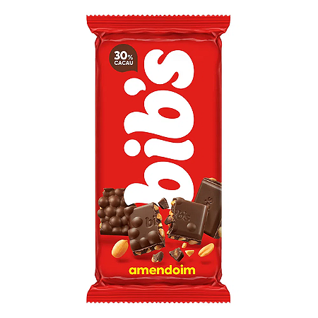 Chocolate Tablete Bibs Amendoim 30% Cacau - Embalagem 1X85 GR