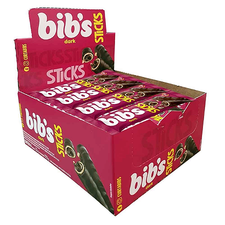 Chocolate Bibs Sticks Dark - Embalagem 16X32 GR - Preço Unitário R$1,44