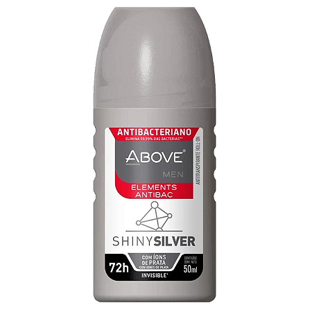 Desodorante Rollon Above Masculino Elements Shiny Silver - Embalagem 1X50 ML