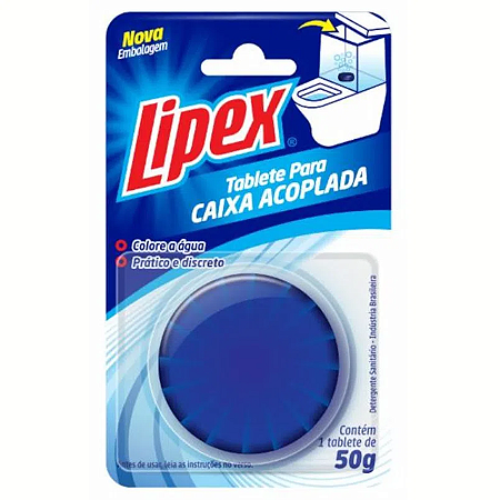 Desinfetante Sanitário Lipex Tablete Caixa Acoplada - Embalagem 1X50 GR
