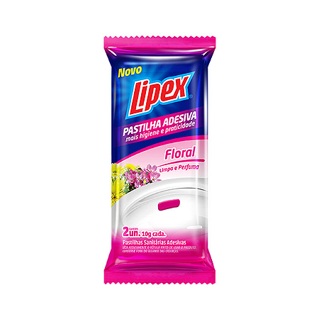 Desinfetante Sanitário Lipex Pastilha Adesiva Floral - Embalagem 12X2 UN - Preço Unitário R$1,37