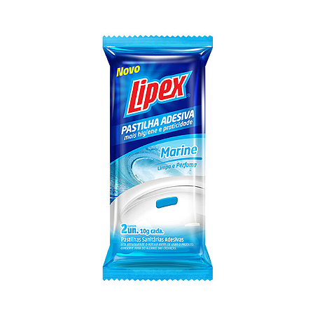 Desinfetante Sanitário Lipex Pastilha Adesiva Ocean - Embalagem 12X2 UN - Preço Unitário R$1,34