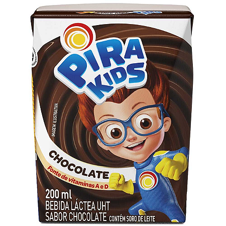Bebida Lactea Pirakids Chocolate - Embalagem 27X200 ML - Preço Unitário R$1,04