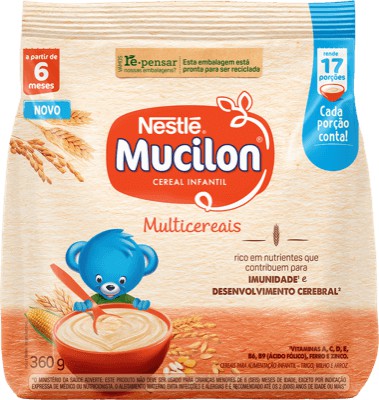 Mingau Mucilon Multicereais Sache - Embalagem 1X360 GR