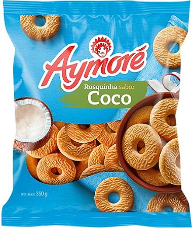 Biscoito Aymore Rosquinha De Coco - Embalagem 20X350 GR - Preço Unitário R$5,39